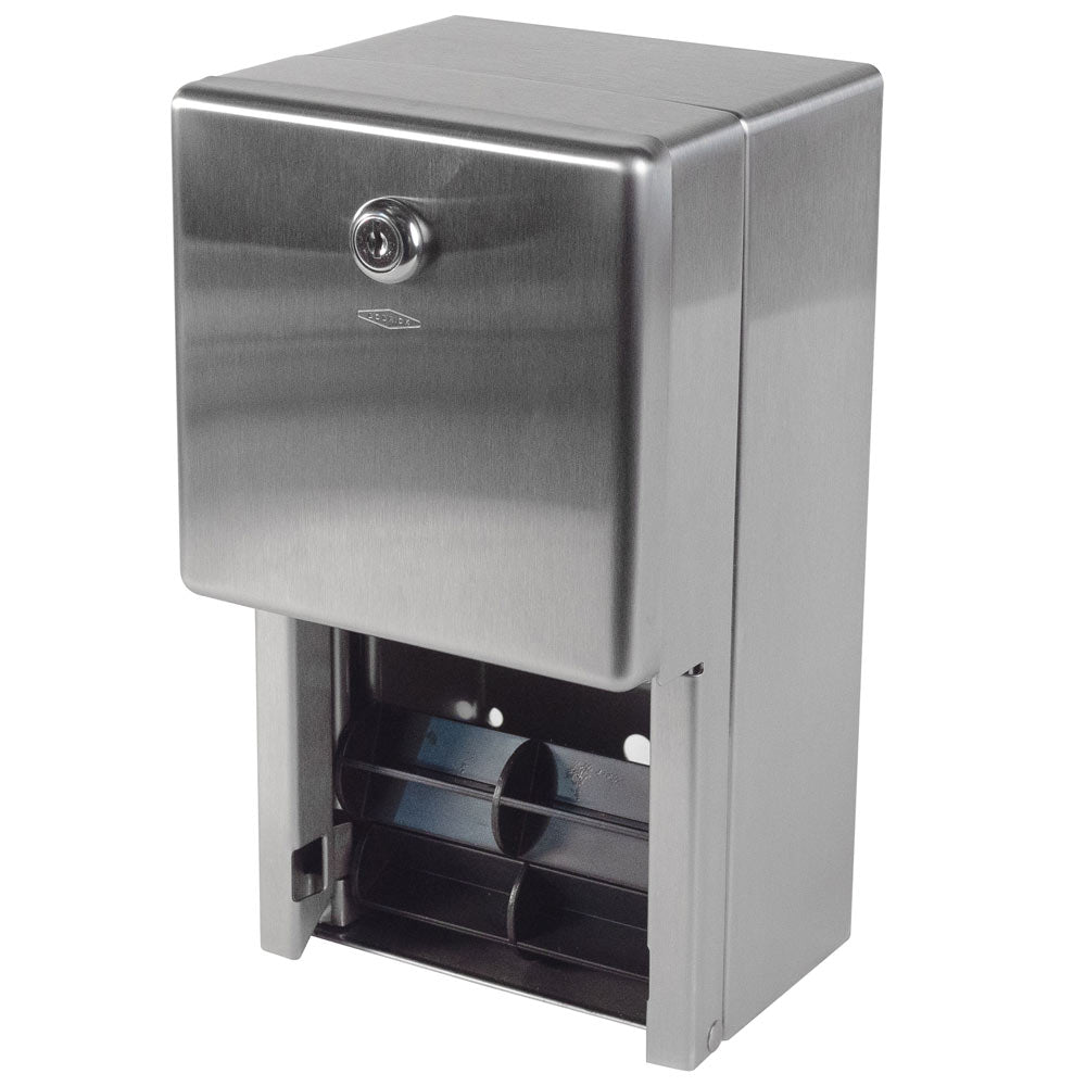 ASI 645210AC-41 Piatto™ Completely Recessed Automatic Roll Paper Towel  Dispenser – AC Powered – Matte Black Phenolic Door #ASI-645210AC-41