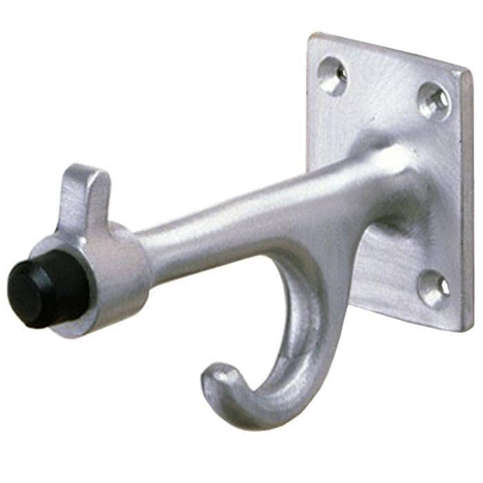 Bobrick B-212 Commercial Clothes & Robe Hook and Bumper, Aluminum - TotalRestroom.com