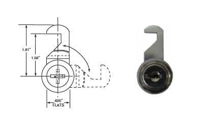 Bobrick 3500-100 Lock & Key-Upper Repair Part