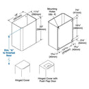 Bradley 355-00 Commercial Restroom Waste Receptacle, 20.6 Gallon, Surface-Mounted, 18" W x 23" H, 9" D, Stainless Steel - TotalRestroom.com