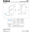 Bradley 2297-00 Combination Towel Dispenser/Waste Receptacle, Recessed-Mounted, Stainless Steel