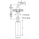 Bradley 6326-00 Commercial Liquid Soap Dispenser, Countertop Mounted, Manual-Push, Stainless Steel - 6