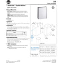 Bradley 356-00 Commercial Restroom Waste Receptacle, 12 Gallon, Surface-Mounted, 18" W x 23" H, 9" D, Stainless Steel