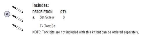 Bradley HDWP-P0111 Toilet Partition Set Screw Integral Hinge Pin for use with Bradley 1" Panels - TotalRestroom.com