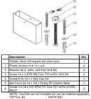 Bradley HDWT-S0526-22 Toilet Partition Floor Mounted Over Head Braced Pilaster Shoe and Mounting Kit, 22" for Bradley 1" Panels - TotalRestroom.com