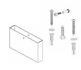 Bradley HDWP-S0451-20 Toilet Partition Shoe & Mounting Kit for use with Bradley 1