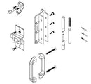 Bradley SD3IH Toilet Partition ADA Door Hardware Kit, In-Swing, Stainless Steel - TotalRestroom.com