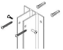 Bradley HDWP-A0057 Toilet Partition Urinal Privacy Screen Hardware Kit, Aluminum for use with Bradley 1" Panels - TotalRestroom.com