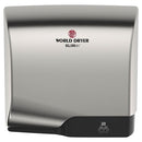 World Dryer SLIMdri L-971 Hand Dryer, Brushed Chrome Aluminum, Universal, Updated Part Number: L-971A