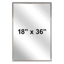 Bradley 740-018360 Commercial Restroom Tilt Mirror, Angle Frame, 16" W x 30" H, Stainless Steel w/ Satin Finish - TotalRestroom.com