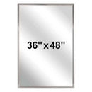 Bradley 780-036480 Commercial Restroom Mirror, Angle Frame, 36" W x 48" H, Stainless Steel w/ Satin Finish - TotalRestroom.com