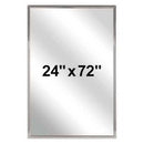 Bradley 781-024720 Commercial Restroom Mirror, Channel Frame, 24" W x 72" H, Stainless Steel w/ Bright-Polished Finish - TotalRestroom.com