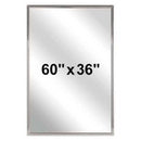 Bradley 781-060360 Commercial Restroom Mirror, Channel Frame, 60" W x 36" H, Stainless Steel w/ Bright-Polished Finish - TotalRestroom.com