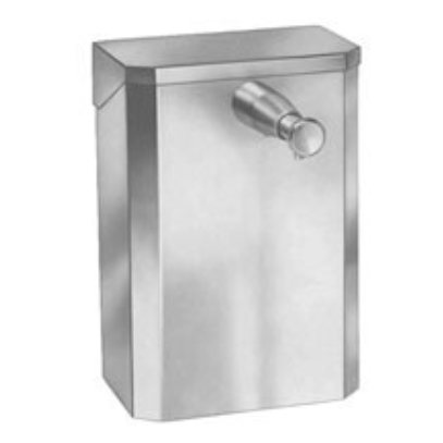 Bradley 6531 Commercial Liquid Soap Dispenser, Surface-Mounted, Manual-Push, Stainless Steel - 44 Oz