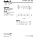 Bradley 9944-00 Coat Rack, 3" W x 36 L", Chrome Plated Stainless Steel