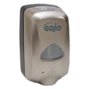 Gojo TFX Touch Free Automatic Soap Dispenser, Foam, Brushed Metallic, Includes 2PK Antibacterial Refills - TotalRestroom.com