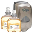 Gojo TFX Touch Free Automatic Soap Dispenser, Foam, Brushed Metallic, Includes 2PK Antibacterial Refills - TotalRestroom.com