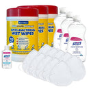 Sani Maxx Antibacterial Cleaning Wipes Kit w/ Purell Hand Sanitizers and KN95 Masks