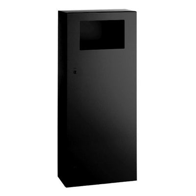 Bobrick 35649.MBLK Matte Black Waste Receptacle (45.4L) Surface Mounted