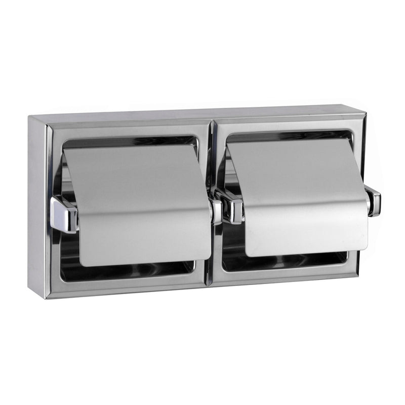 Recessed Mounted Stainless Steel Polished Horizontal Double Roll