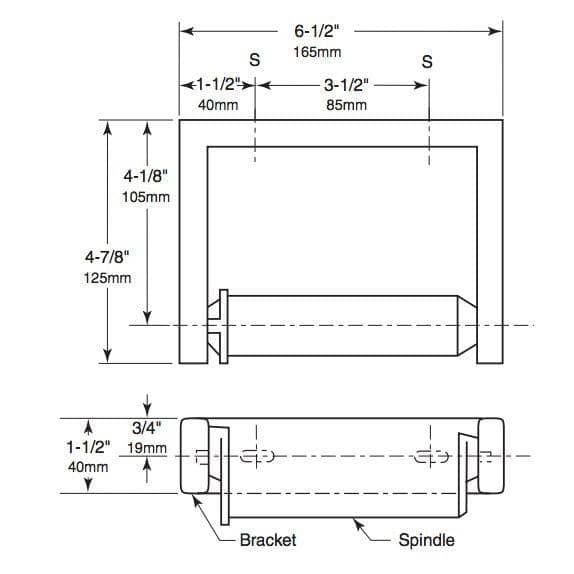 Bobrick B-2730 Commercial Toilet Paper Dispenser, Surface-Mounted, Aluminum w/ Satin Finish - TotalRestroom.com