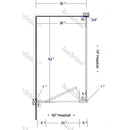 Hadrian Toilet Partition, 1 In Corner Compartment, Plastic, 36"W x 61-1/4"D - IC13660-PL-HADRIAN - TotalRestroom.com