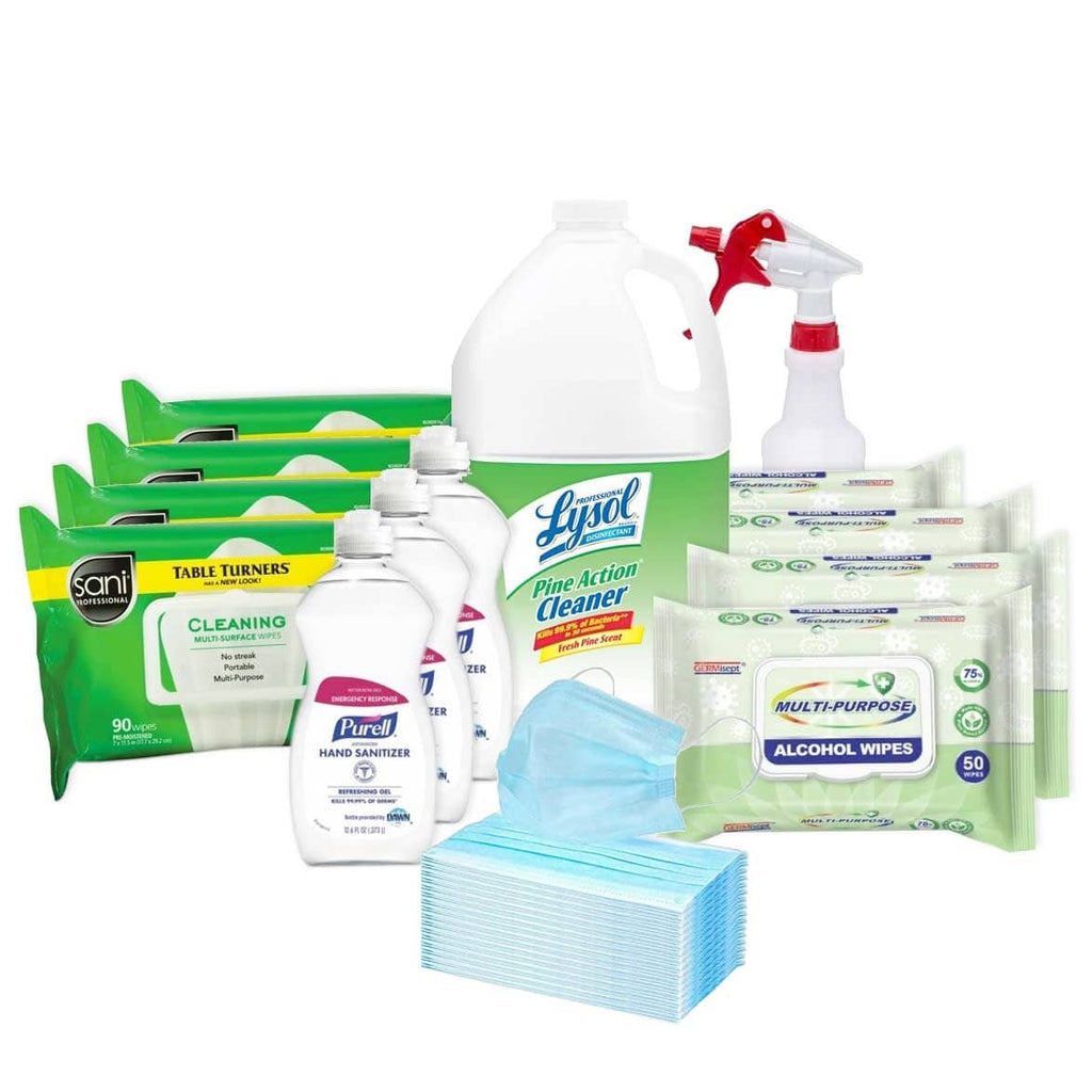 Back to Work Kit w/ Lysol Pine Disinfectant Sanitizer, Purell Hand San